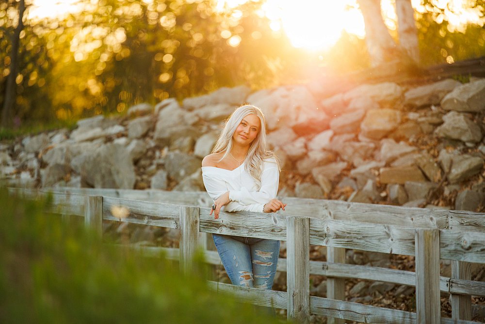 High School Senior in Sunset at Lakeport Beach
